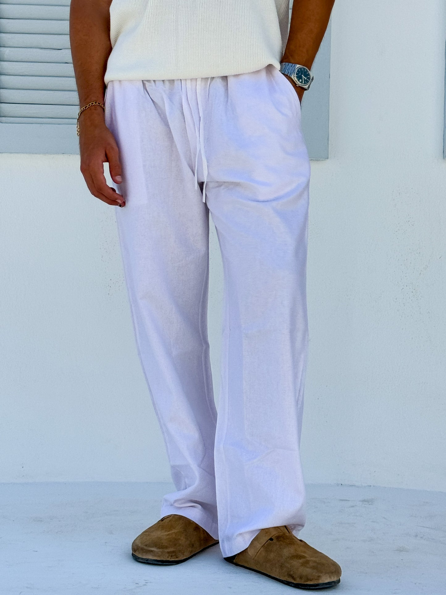 White Linen Pants